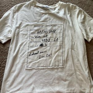 Zara Sample Tag T Shirt